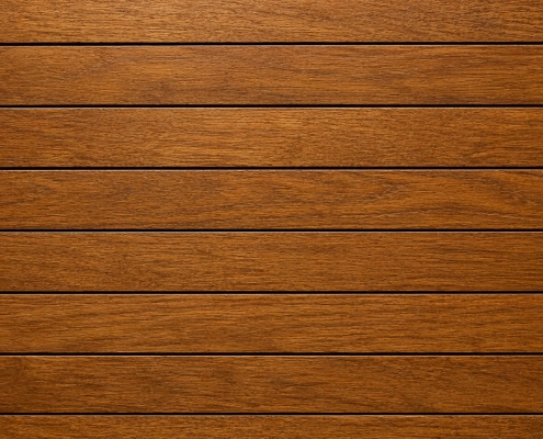 Waagerecht verlaufende Dielen aus dunkelbraunem Bangkirai-Holz mit gleichmäßiger Textur und Feinstruktur.